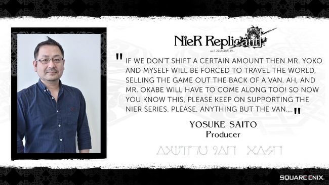 Yoko Taro doubts Nier Replicant will sell very well because Automata