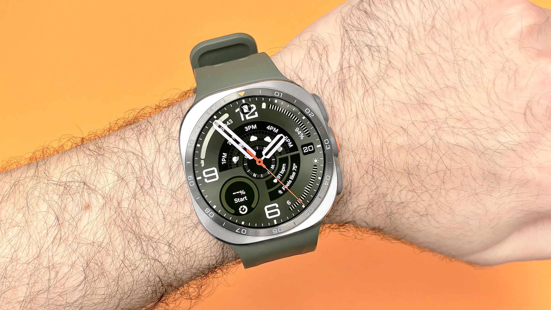 Close-up look at the Samsung Galaxy Watch Ultra 2 smartwatch