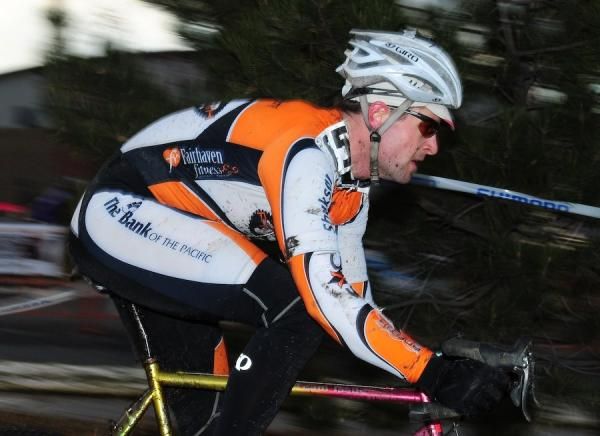 This Fairhaven Fitness rider was having no traction problems on the snow