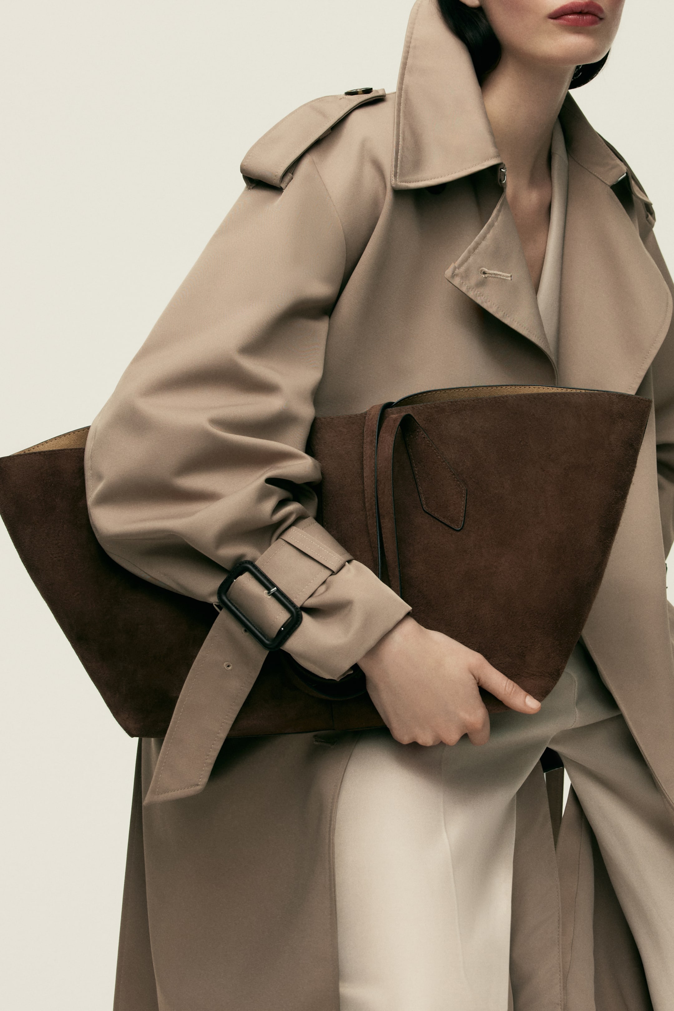 Suede Shopper - Brown