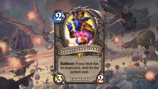 Hearthstone Zephrys the Great Elemental Neutral Card Legendary