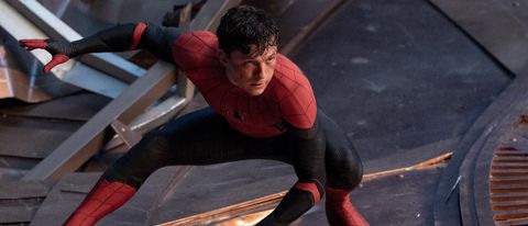 Spider-Man (Tom Holland) unmasked in Spider-Man No Way Home