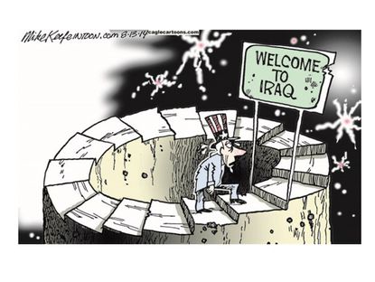 Political cartoon Iraq US