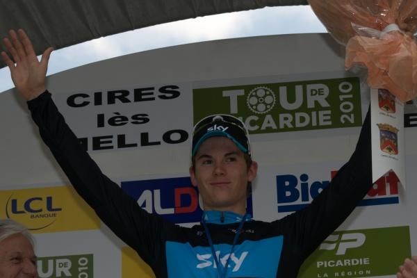 Ben Swift (Team Sky) on the podium