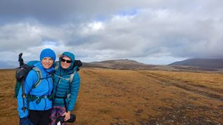 Fiona, right, with hiking friend Cath