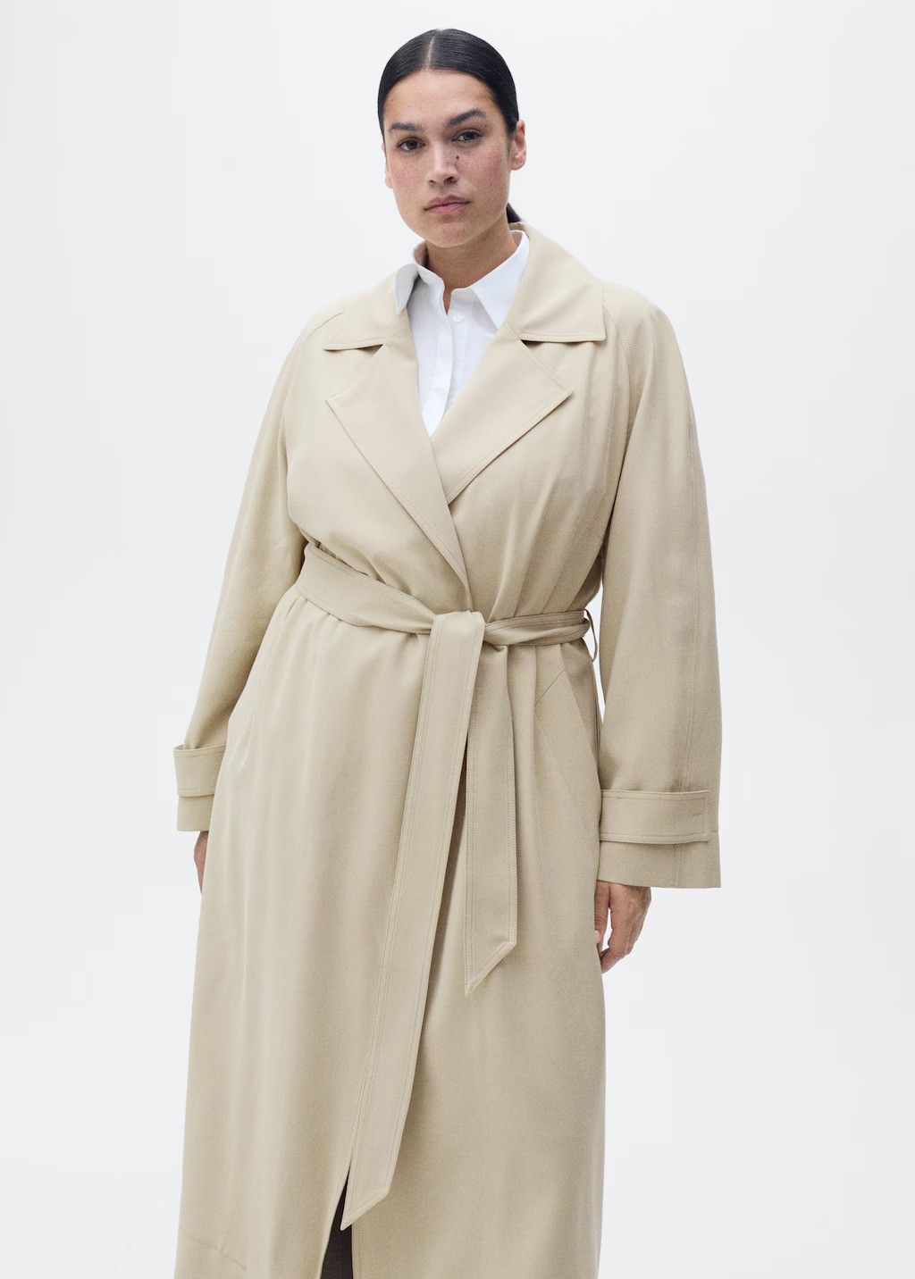 MANGO, Soft Trench Coat With Belt