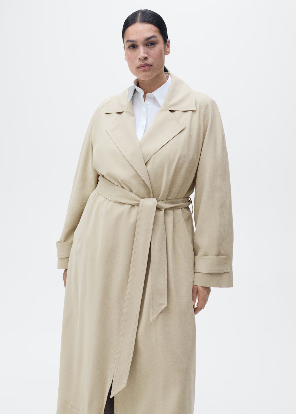 MANGO, Soft Trench Coat With Belt