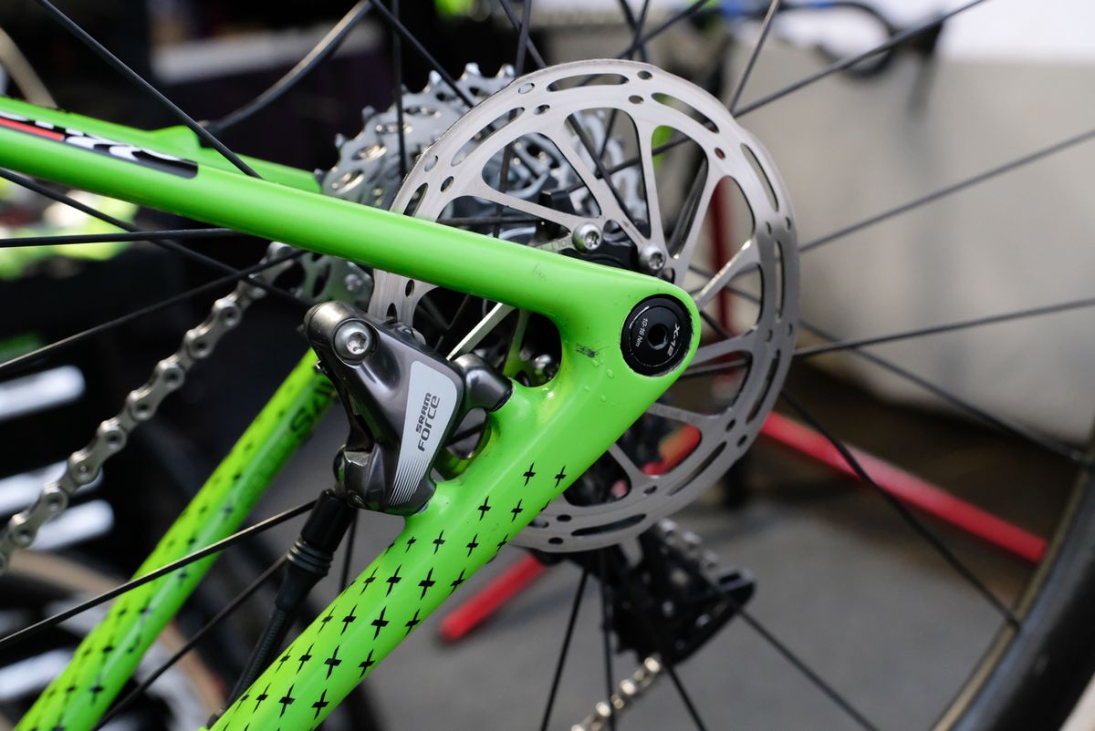 A look at the rear Force 1 disc brake