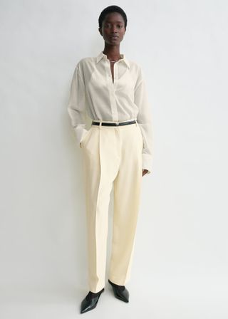 Pleated Straight Trousers Butter