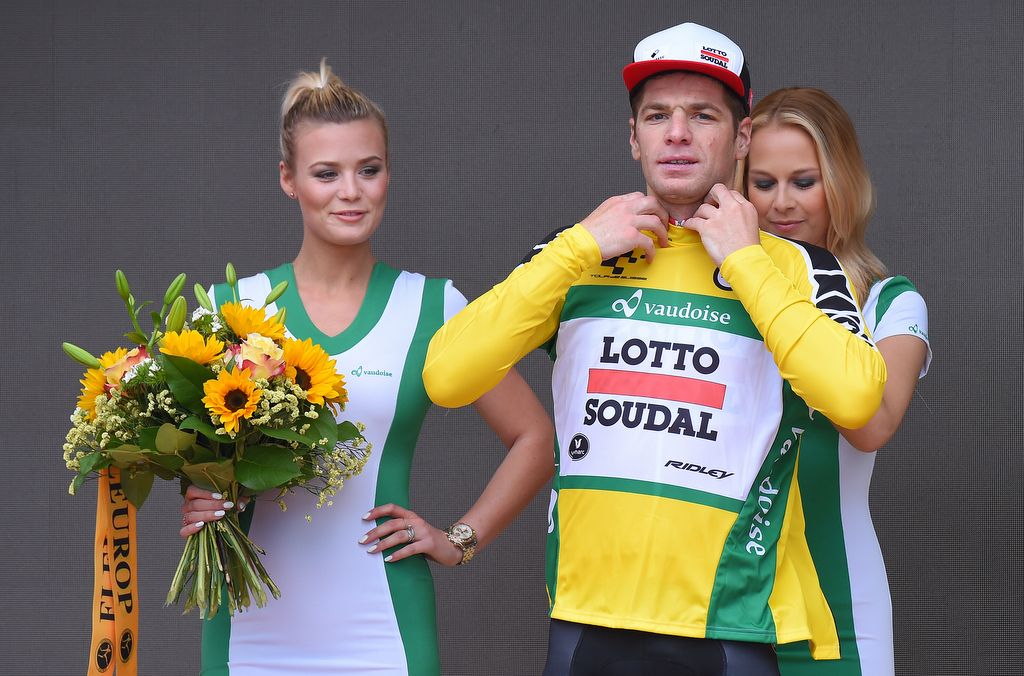 New race leader J&uuml;rgen Roelandts (Lotto Soudal)