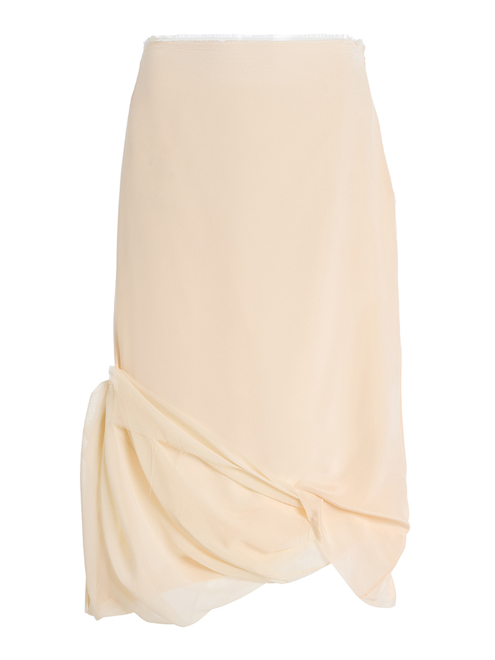 COLLEEN ALLEN, Draped Silk Maxi Skirt