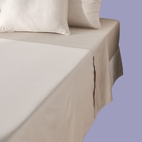 La Redoute, Opale Plain Cotton Sateen Flat Sheet