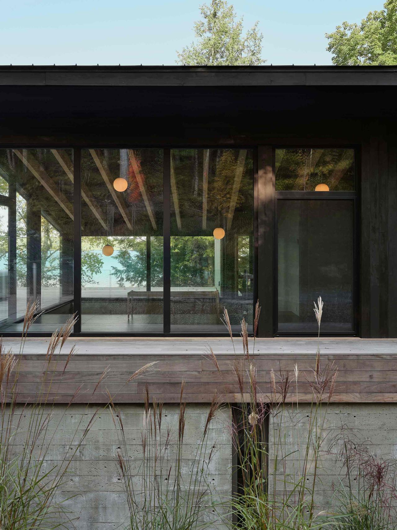 Interior views of the Counter-Slope House