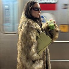 Bella Gerard wearing street style trends during new york fashion week