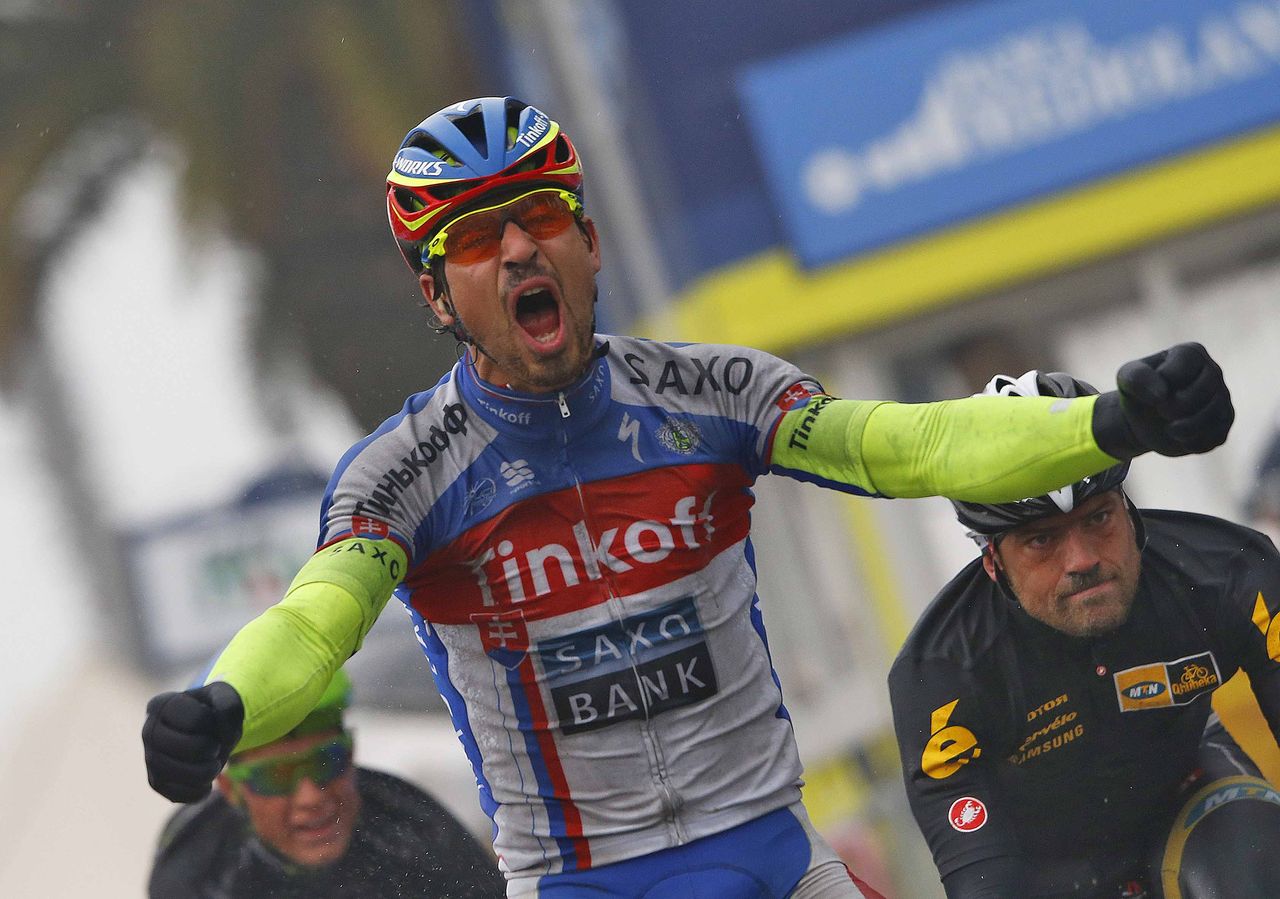 Peter Sagan (Tinkoff-Saxo) breaks his duck at Tirreno-Adriatico.