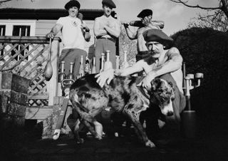 Members of Medway Indian Clubs with Dog
