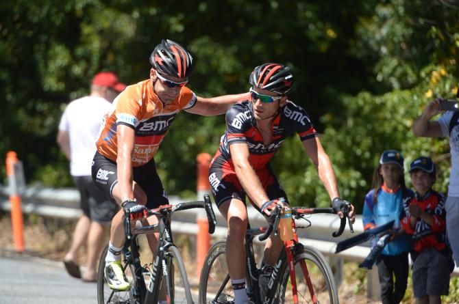 Cadel Evans and a teammate