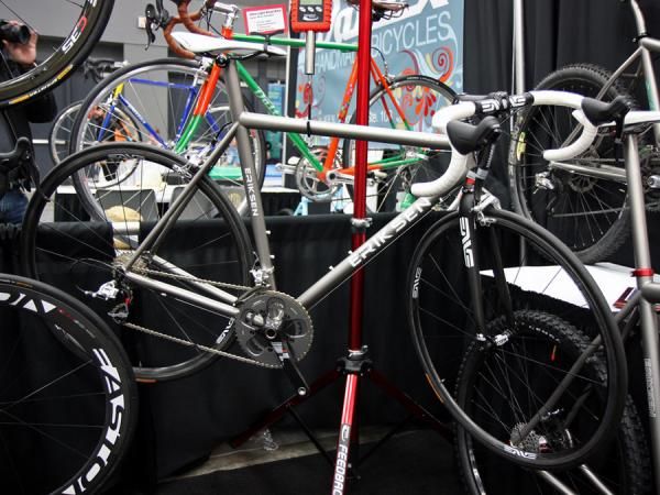This Eriksen titanium road bike weighed just 5.85kg (12.9lb).
