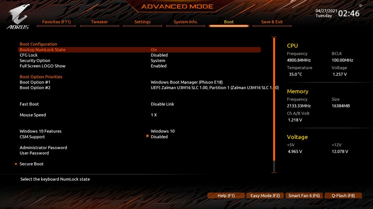 Gigabyte Z590I Aorus Ultra