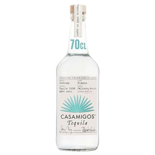Casamigos Blanco Tequila | 40% Vol | 70cl | Hints of Citrus | Vanilla & Sweet Agave | Crisp & Clean | Tequila Blanco | Made From Hand-Selected Blue Weber Agave