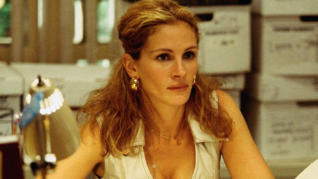 Julia Roberts in Erin Brockovich.