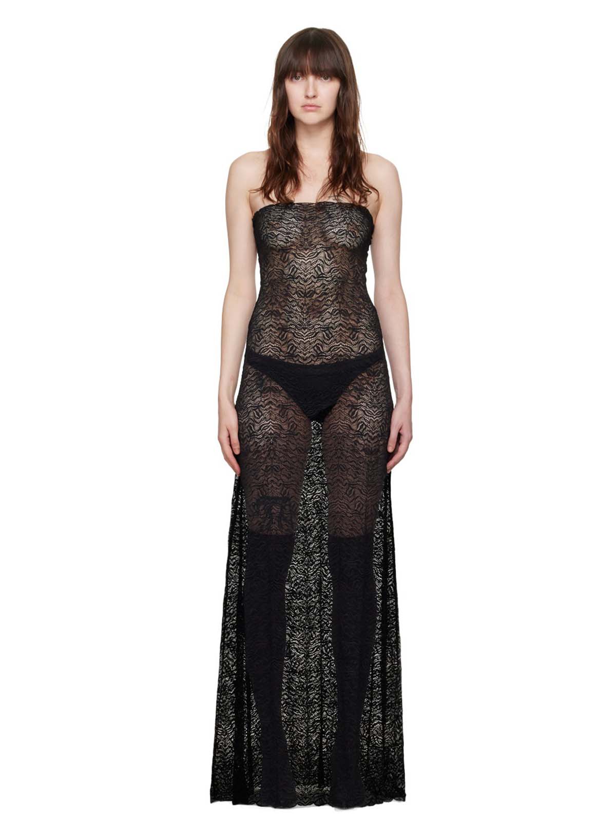 Ssense exclusive black fennel long skirt