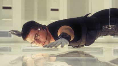 Tom Cruise in the first Mission Impossible movie