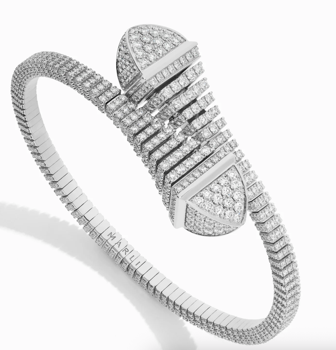 Marli, Cleo Rev Full Diamond Slip-On Bracelet