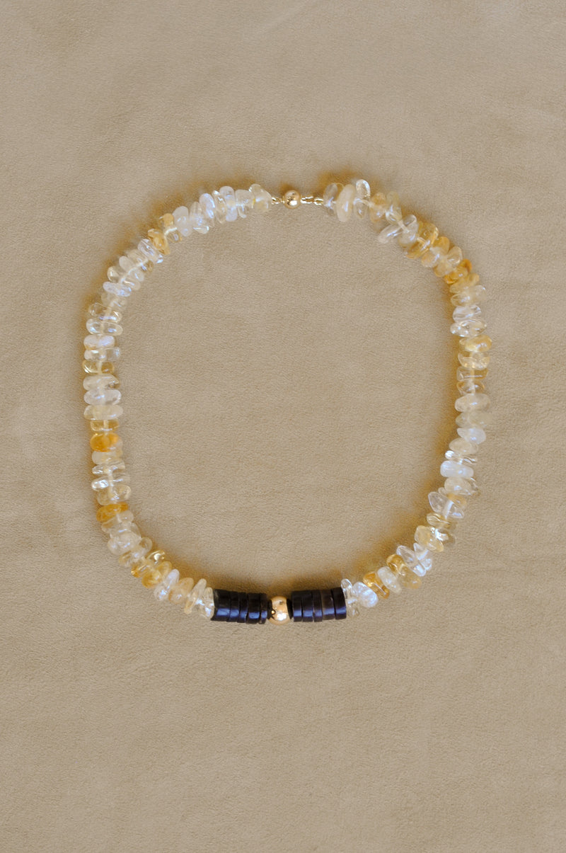 Citrine Puka Bead Collar
