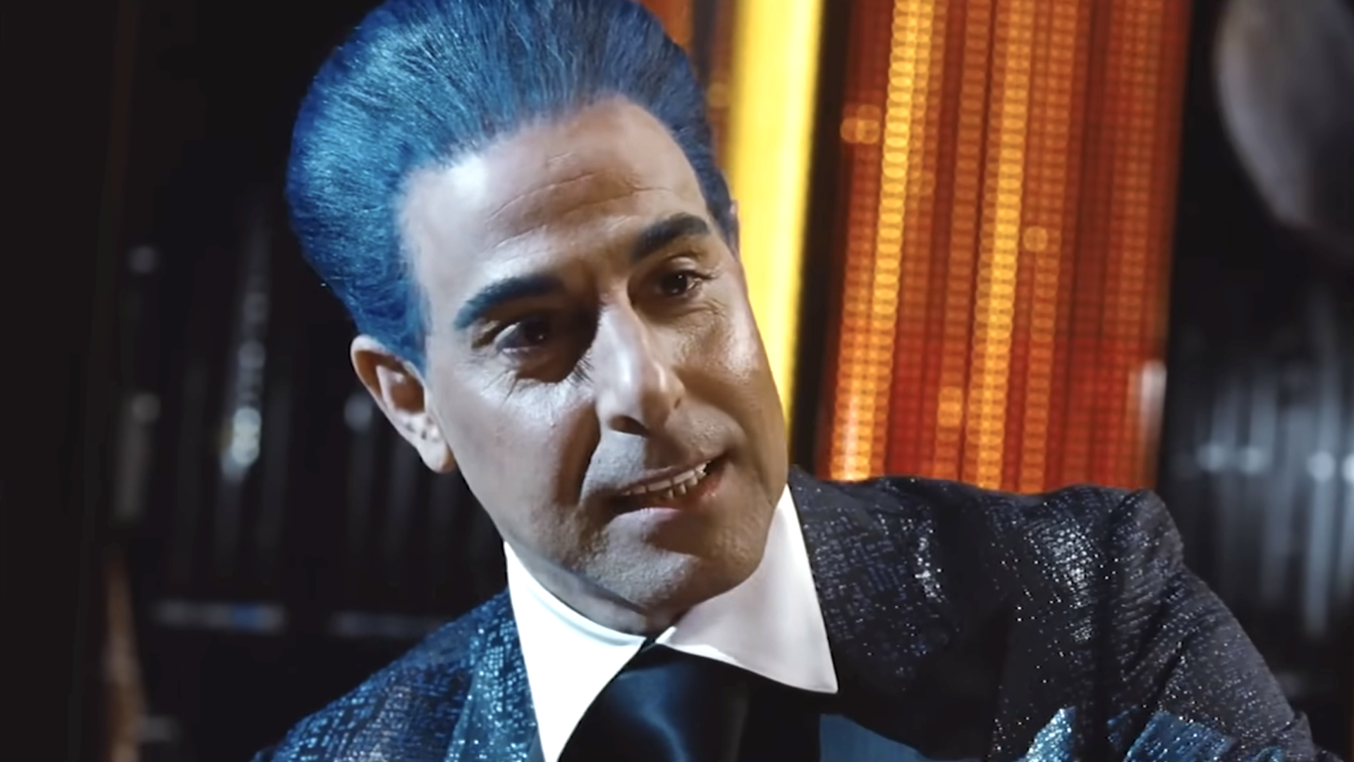 Stanley Tucci as Caesar Flickerman in The Hunger Games