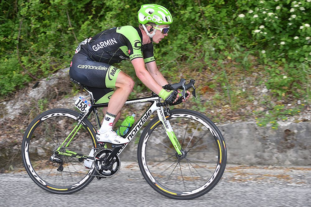 Tom Jelte Slagter (Cannondale-Garmin) made a brave solo effort