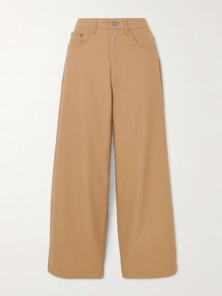 Massive Organic Cotton-Twill Wide-Leg Pants