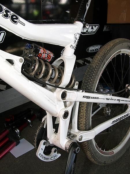 The Boot'R's new seat tube wears a bigger opening to make room for the RockShox Vivid coil rear shock.