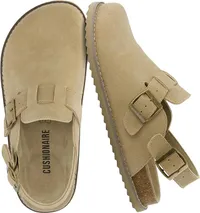 Cushionaire Brooklyn Genuine Suede Slingback Clogs