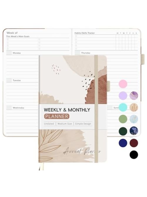 Undated Weekly Planner (Brown Leaf)