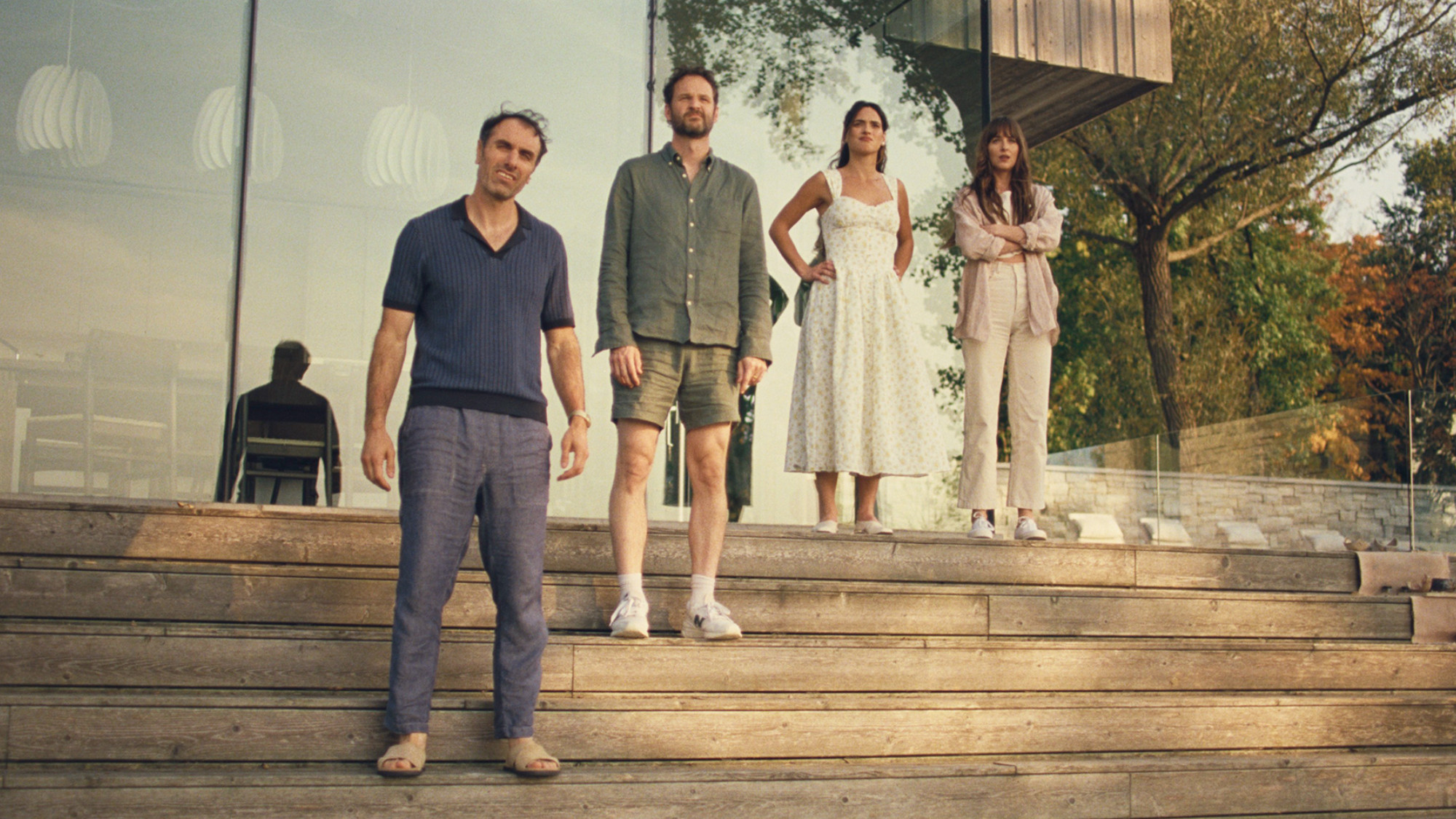 Michael Angelo Covino, Kyle Marvin, Dakota Johnson, and Adria Arjona 