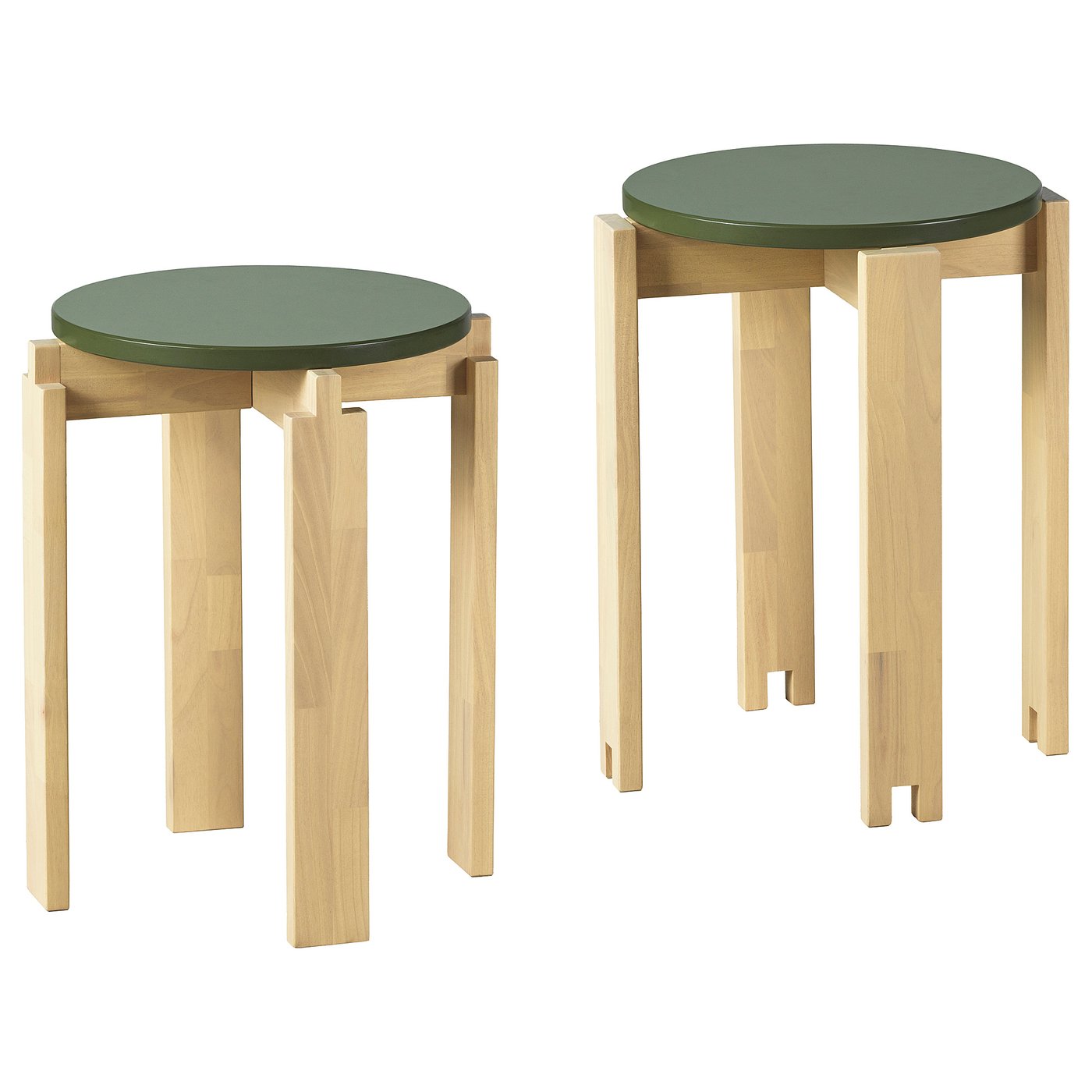 Kompish&amp;Auml;ng Stool, Set of 2 - Birch 46 Cm