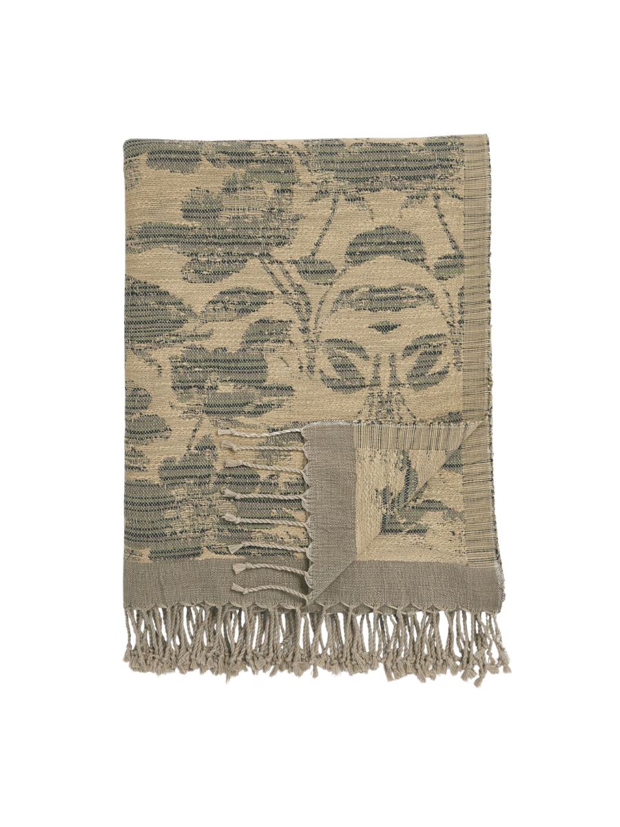 Rejuvenation, Floral Stripe Silk Throw