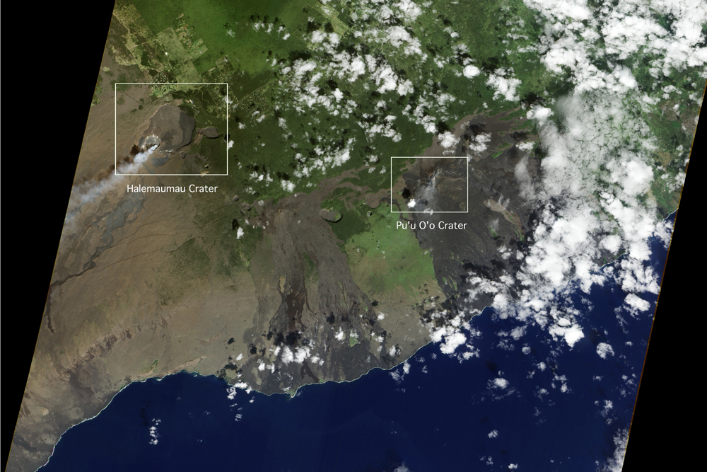 Kilauea - Kilauea volcano from space 