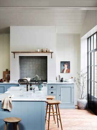Neptune kitchen in Flax Blue
