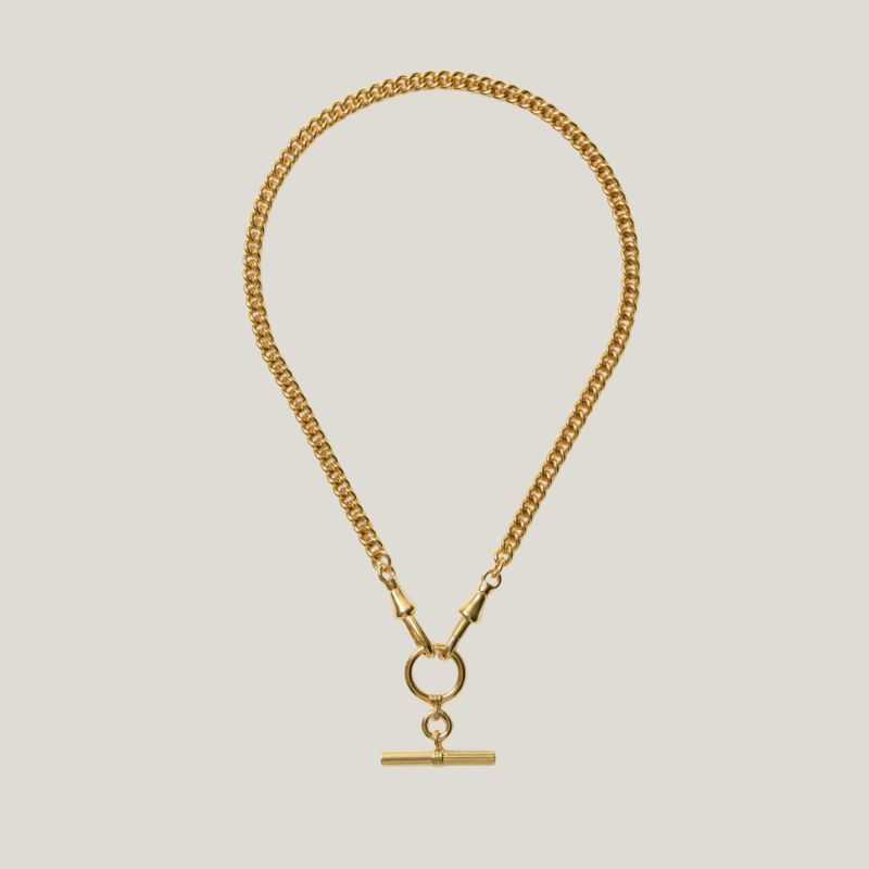 A gold t-bar necklace from Jigsaw