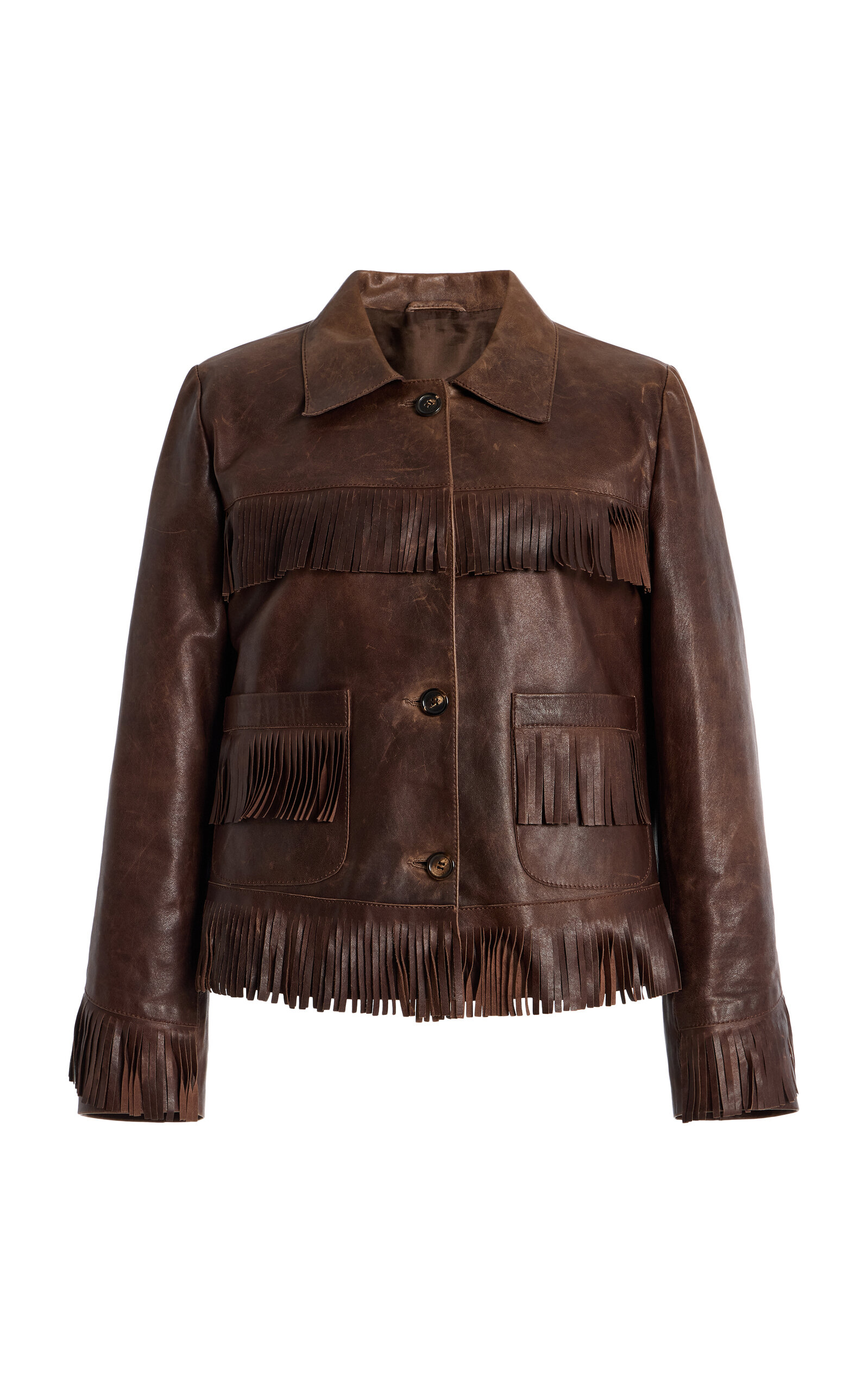 Lazare Fringed Leather Jacket