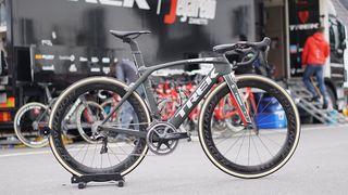Trek-Segafredo's John Degenkolb has custom new Aeolus XXX wheels for his Trek Madone, but he is riding a special Madone for the Tour of Flanders