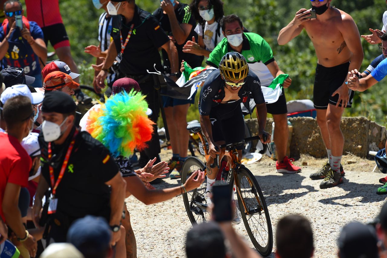 Vuelta Espana 2021 76th Edition 14th stage Don Benito Pico Villuercas 1657 km 28082021 Puetro Berzonaca Richard Carapaz ECU Ineos Grenadiers photo Dario BelingheriBettiniPhoto2021