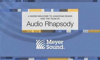 Meyer Sound logo and the Audio Rhapsody logo announcing the acquisition.