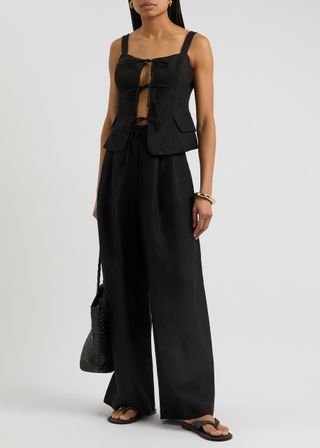 Alma Wide-Leg Linen Trousers