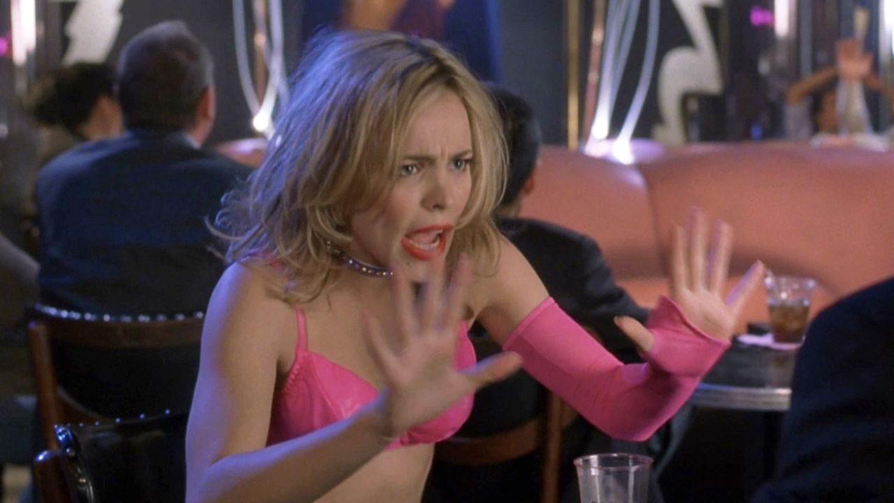 Rachel McAdams as Clive Maxtone in Jessica Spencer's body in the raunchy 2002 comedy The Hot Chick.