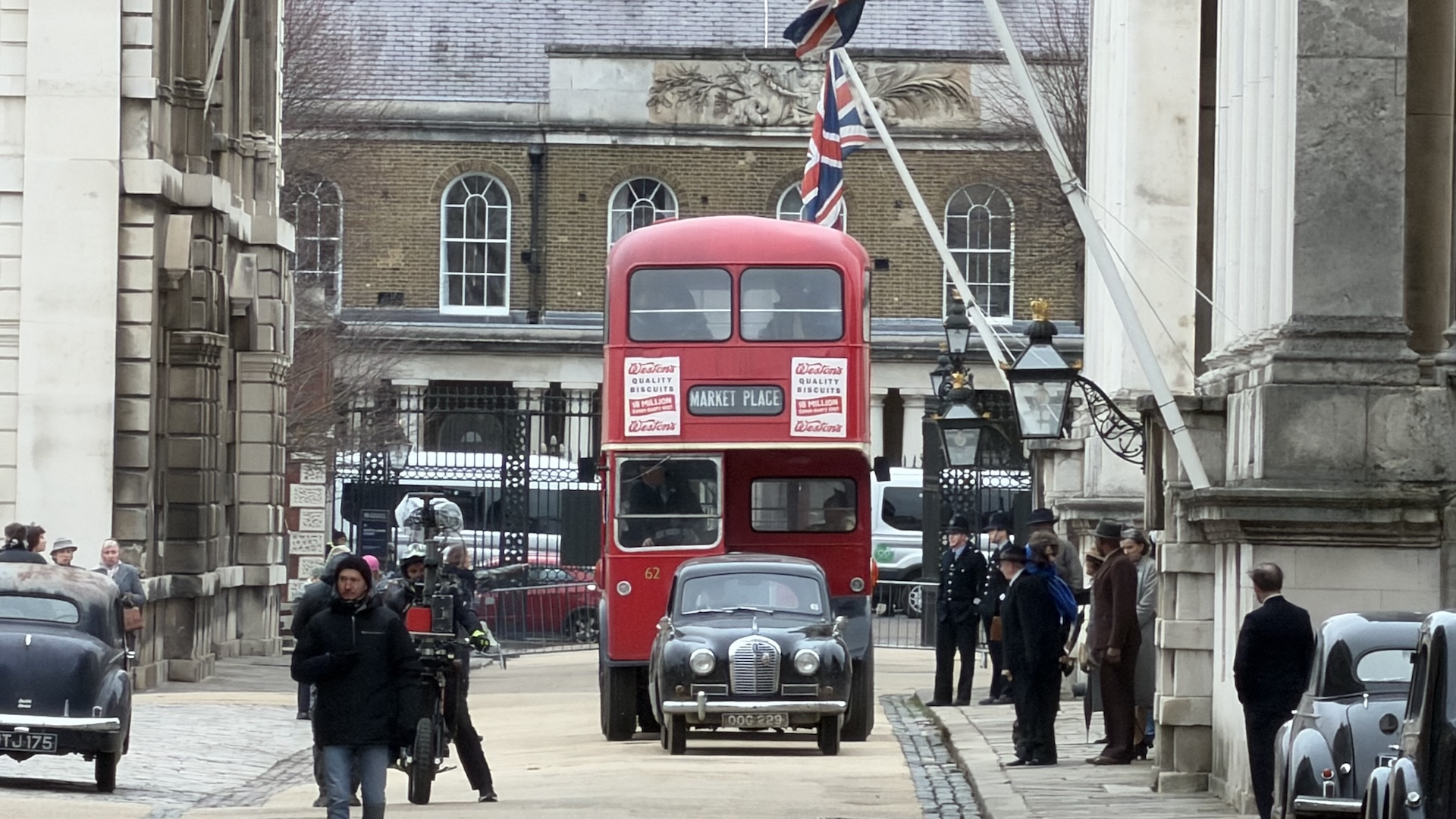 Marvel's Avengers: Doomsday movie filming in London's Greenwich.