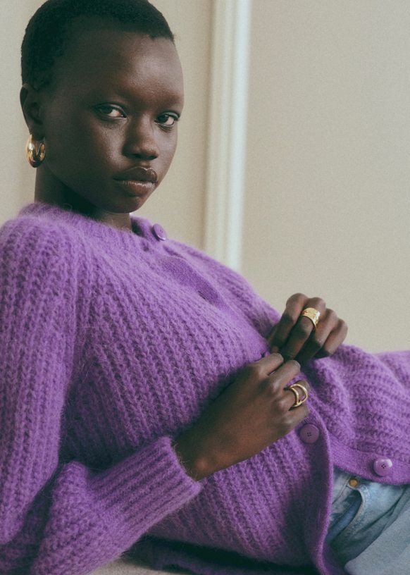 Emile Cardigan - Amethyst - Alpaca - S&amp;eacute;zane
