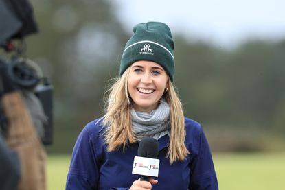 Iona Stephen working for Sky TV at the 2021 Rose Ladies Series